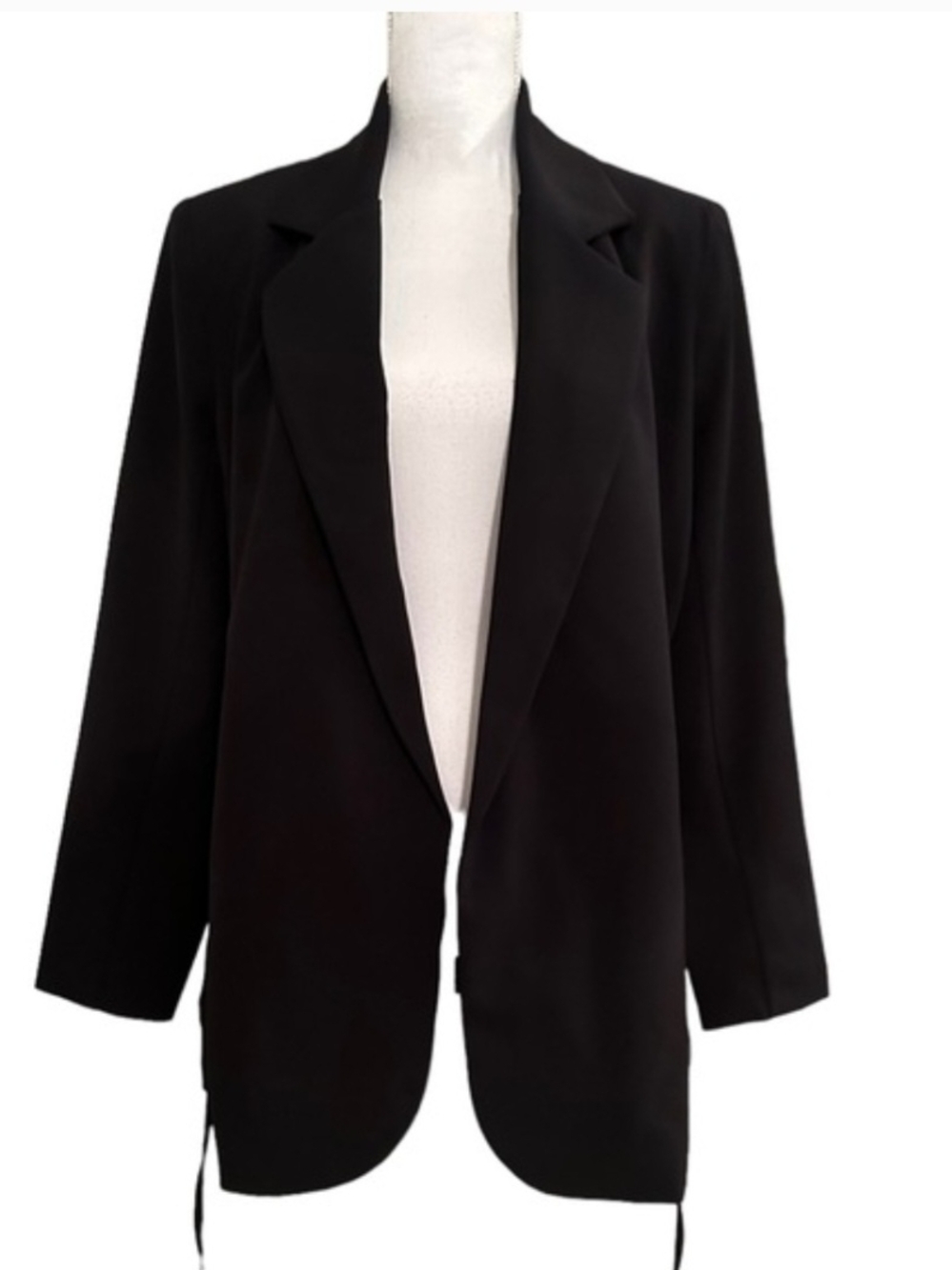 ATHLETA NWT Black Tailored Blazer Cinched Waist Chic Style Size 4 - Picture 2 of 8